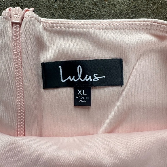 NWT Lulus Bodycon Mini Dress in Light Pink Size XL Women’s Double Lined - Flawed - Picture 4 of 8